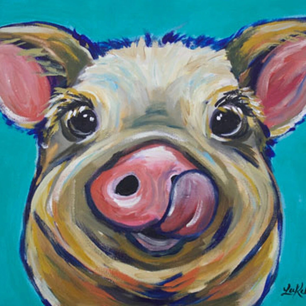 Caesar the Pig metal sign. Wall art